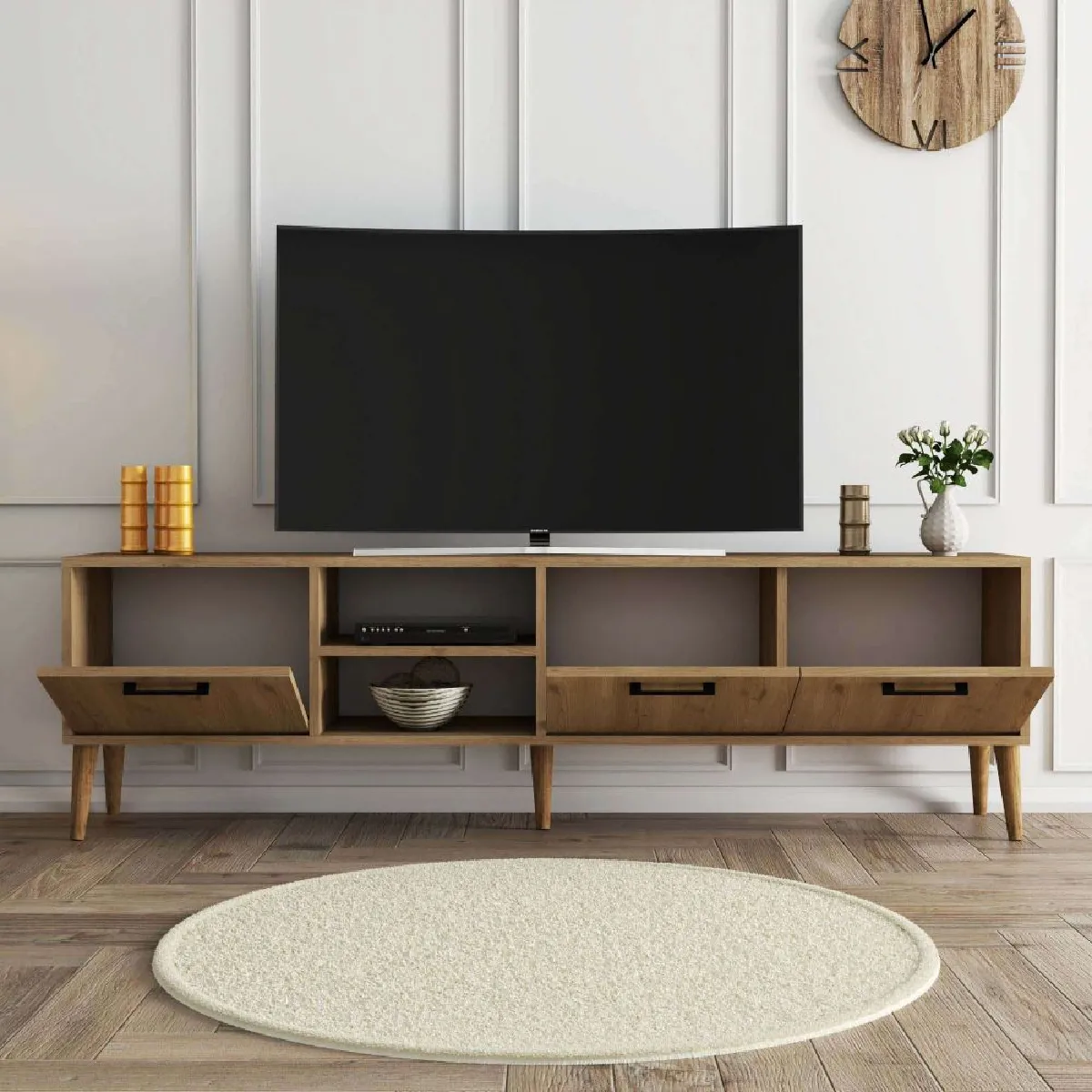 Hanah Home Exxen Meuble TV Chêne