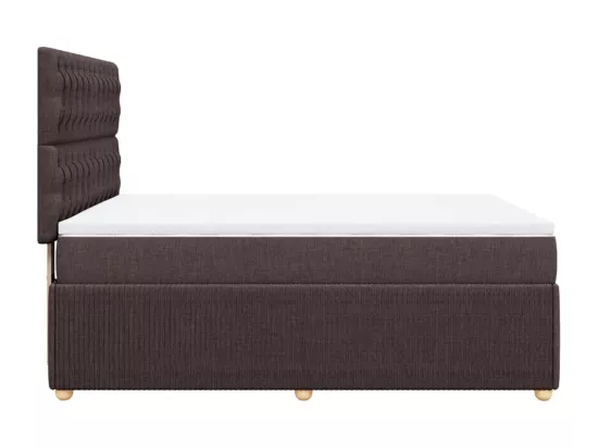 Sommier tapissier avec matelas Marron foncé 160x200 cm