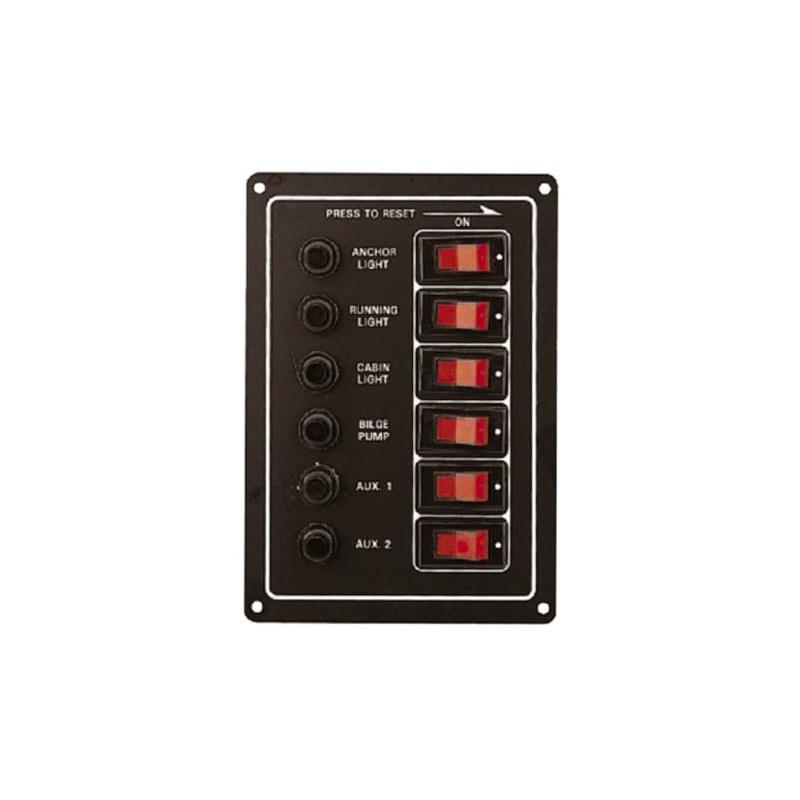 Tableau Electrique Plastimo Aluminium - 6 Interrupteurs