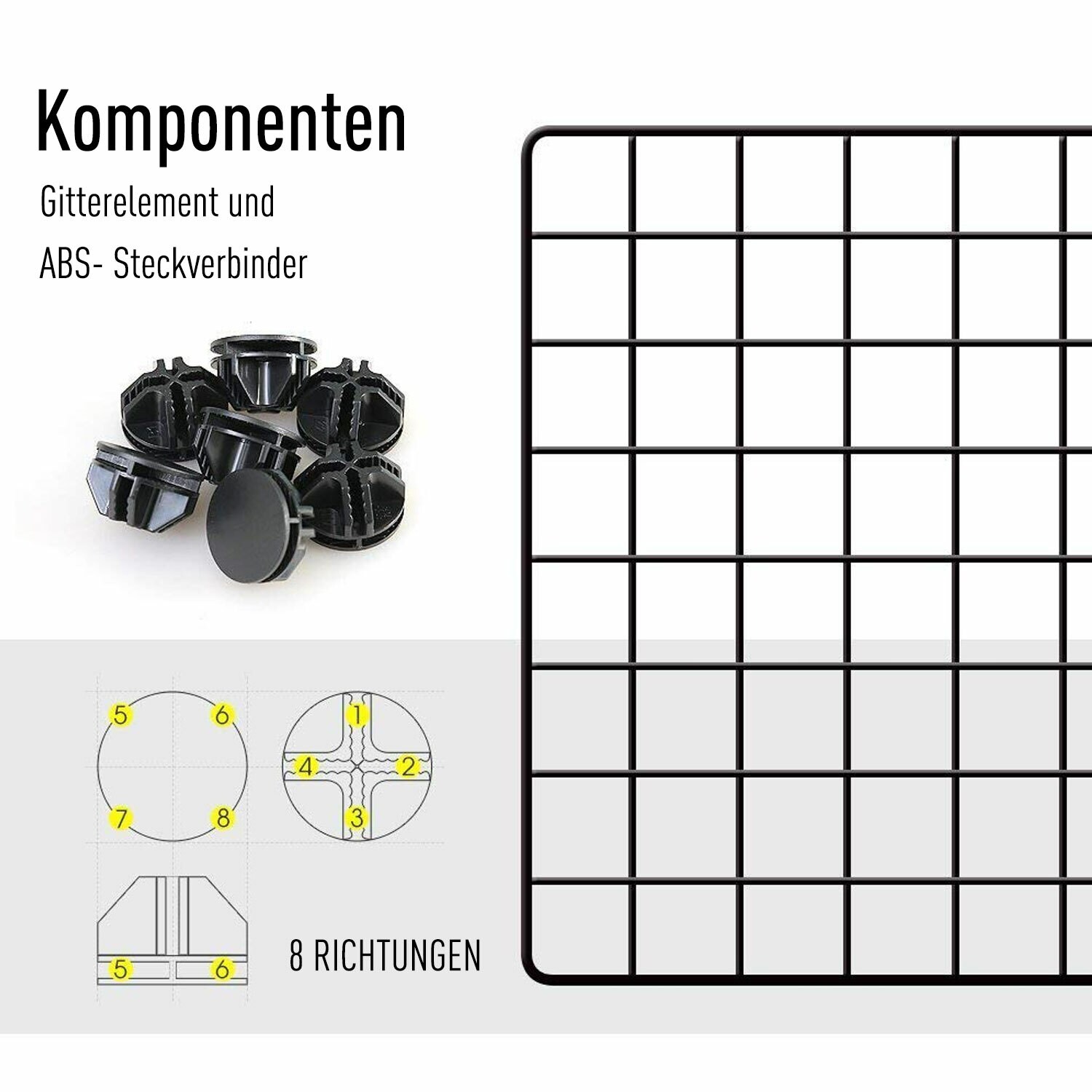 PawHut Freigehege mit Metallgitter schwarz 106 x 73 x 36 cm (LxBxH)