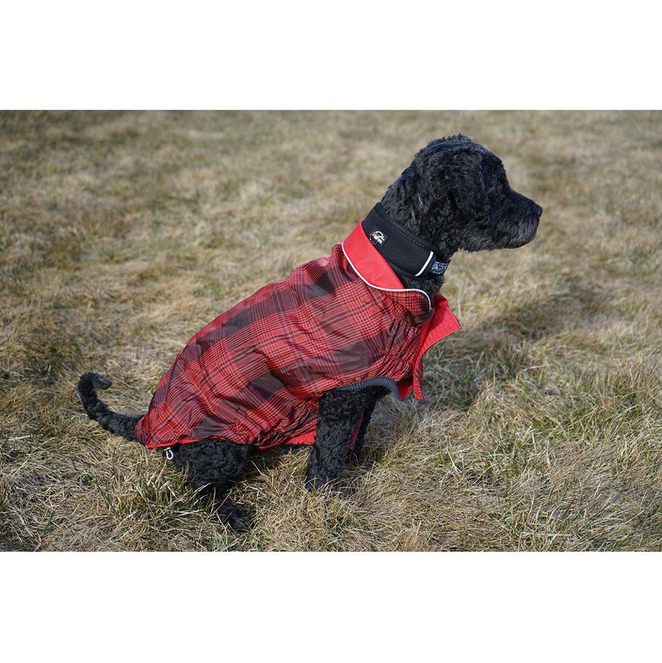 Go Fresh Pet - Vendbar hunde regnjakkeRødL 46cm