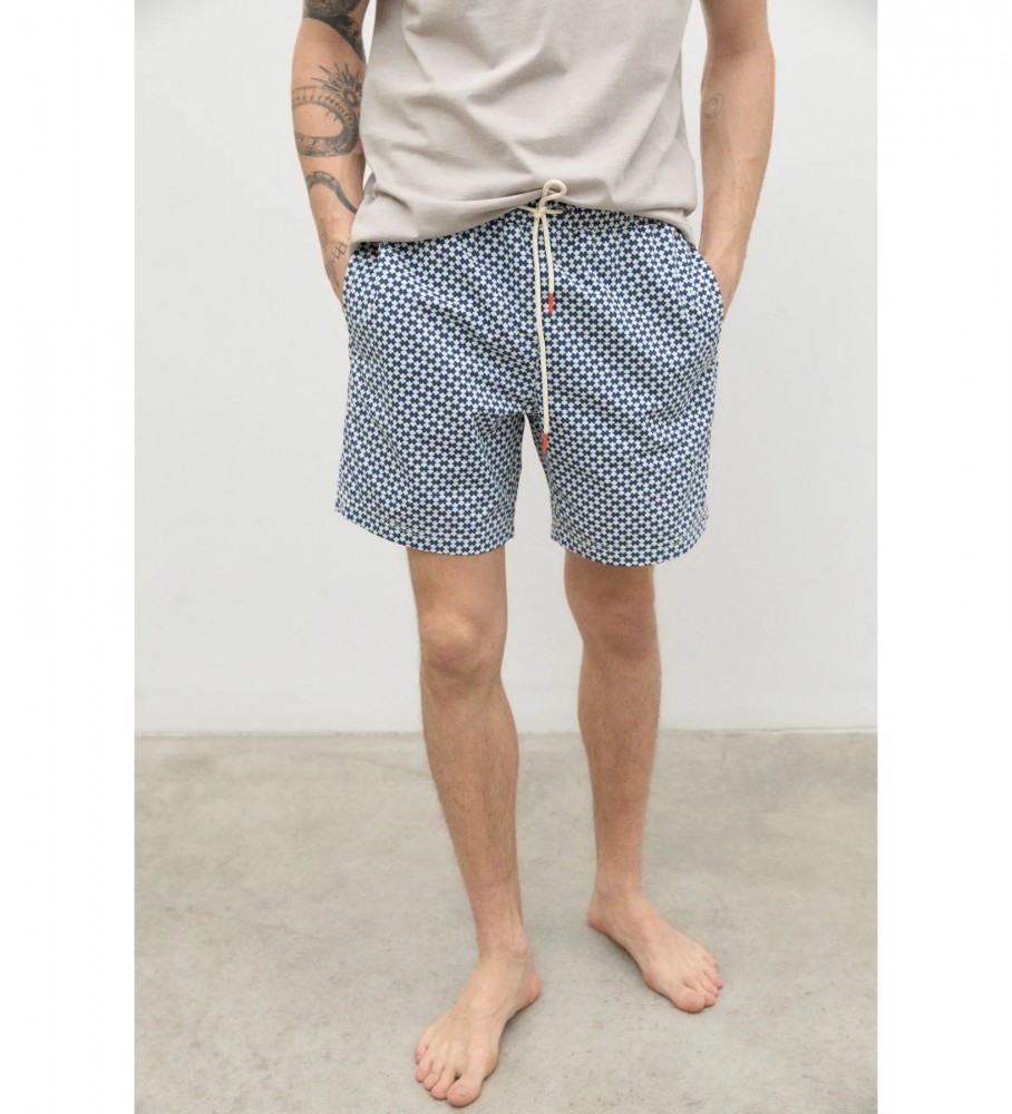 Maiô estampado ECOALF Fiyialf azul marinho