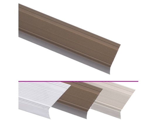 VIDAXL - Nez de marche forme en l 5 pcs aluminium 100 cm marron