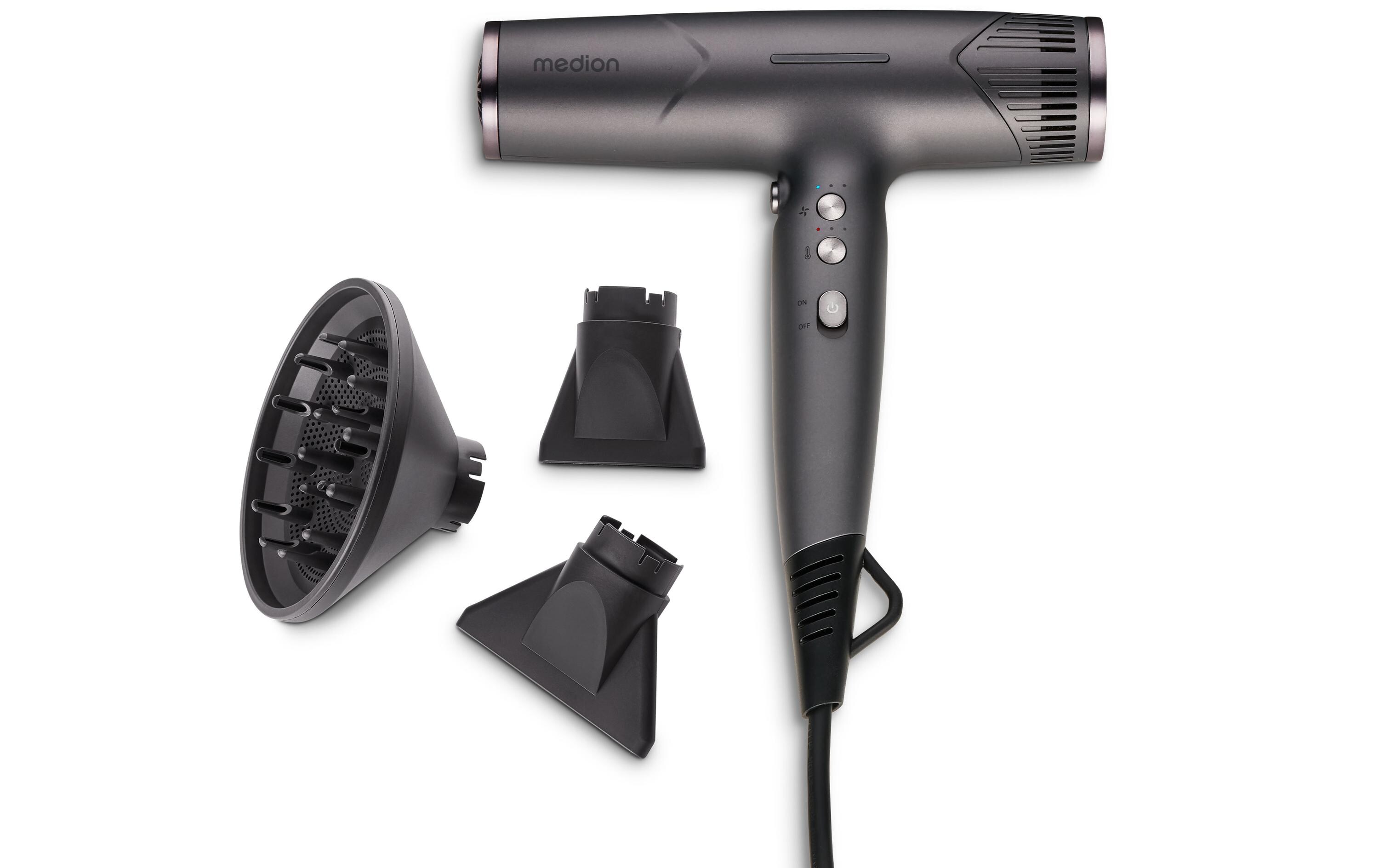Haartrockner MD 19984 Grau<br>Föhn mit Ionen-Technologie