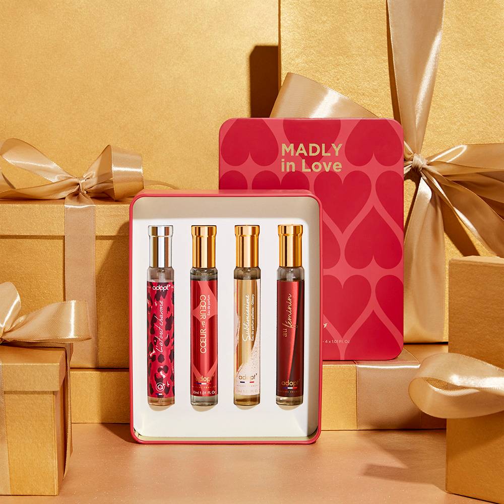 Madly in love - Coffret métal 4 eaux de parfum Cœur à cœur 30ml + Au féminin 30ml + Sublimissime 30ml + L'atout charme 30ml