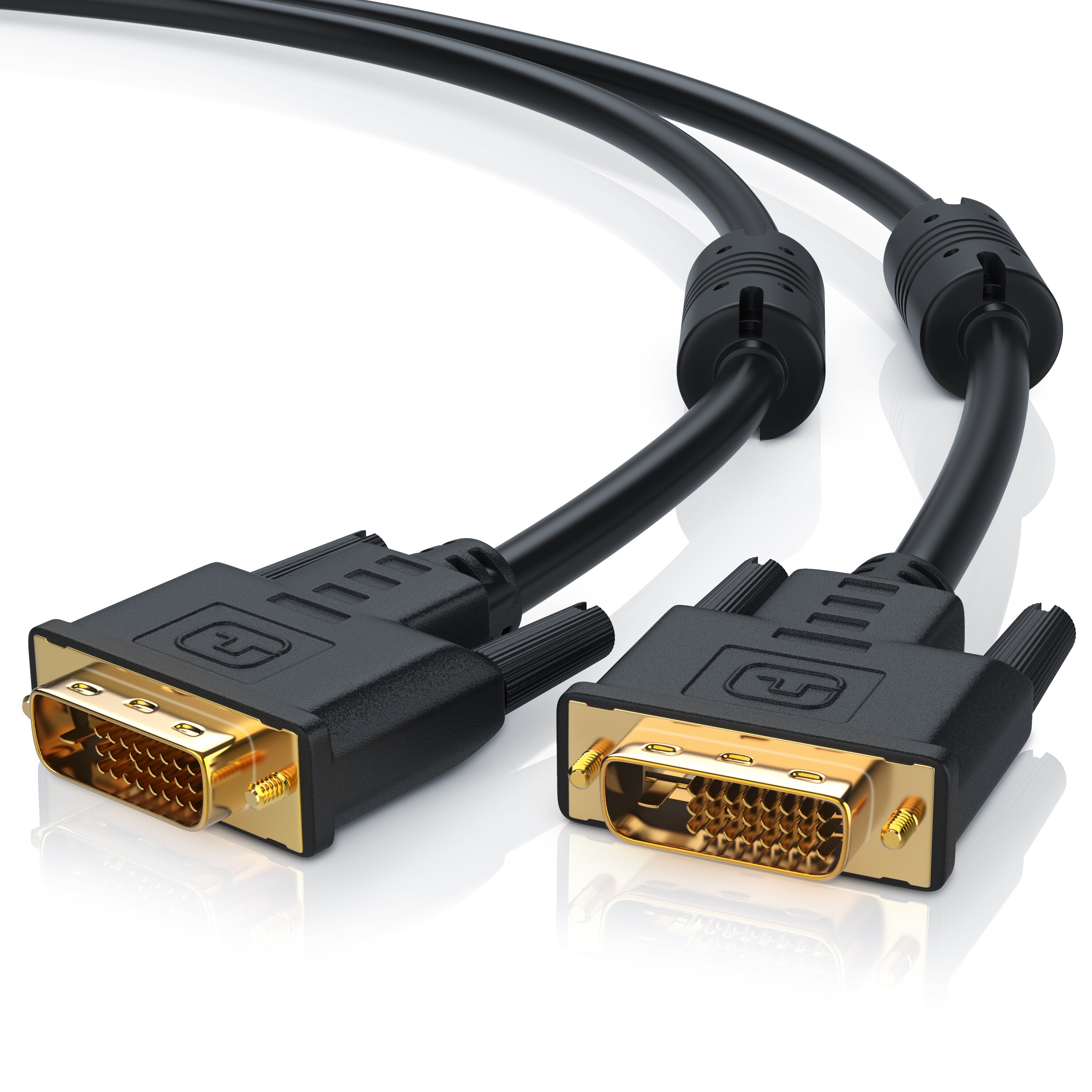 CSL DVI-D (DL) Video-Kabel, Monitor Verbindungskabel Dual-Link 24+1 Auflösung bis 2560x1600 - 1,5m