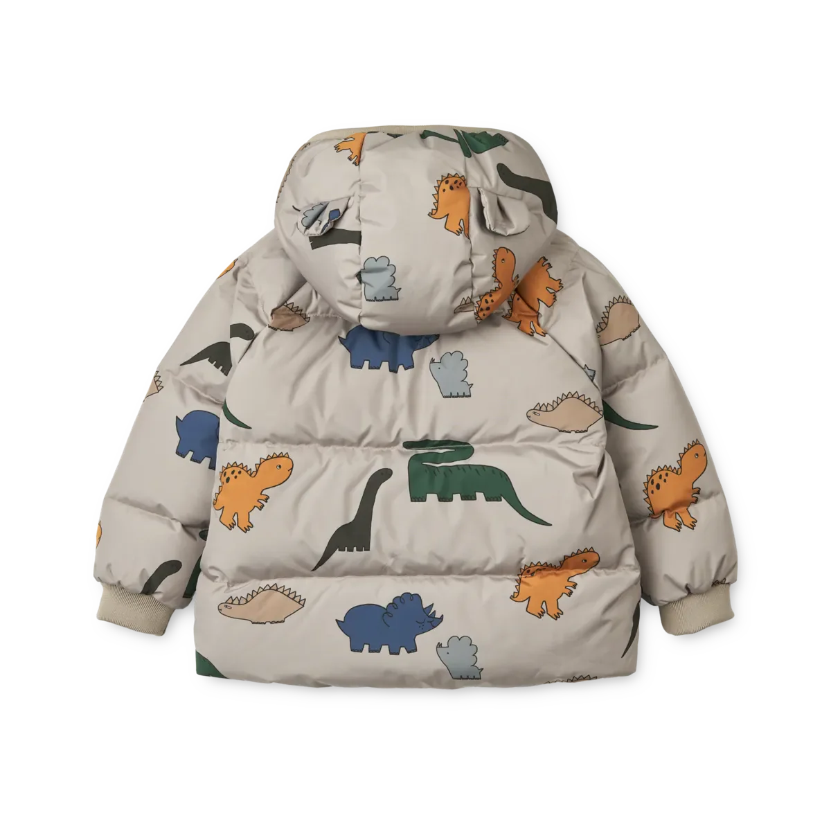 Liewood Polle Down Puffer Jacket dinosaurs mist