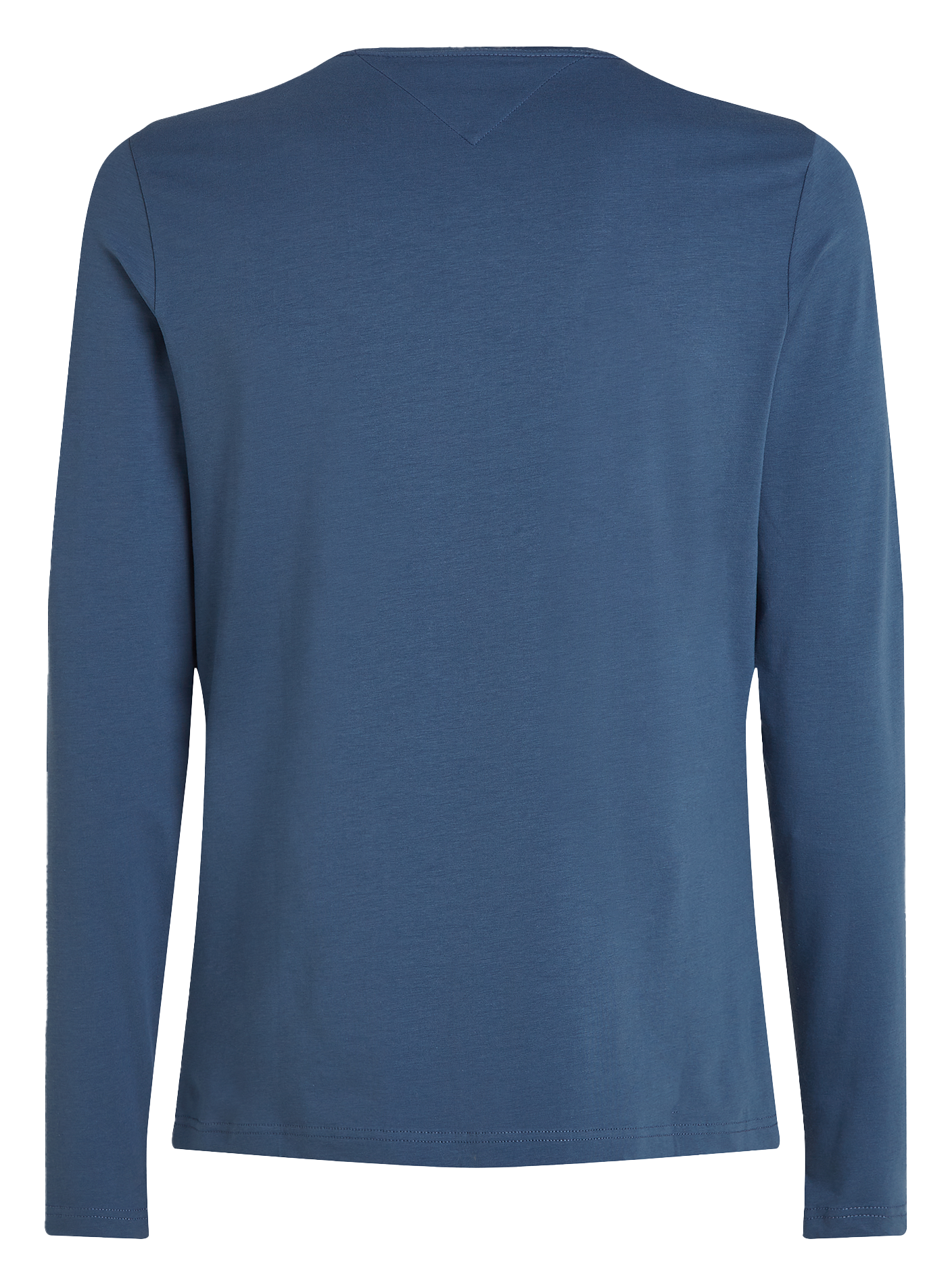 Tee-shirt col rond regular-fit brodé en coton bio | Bleu