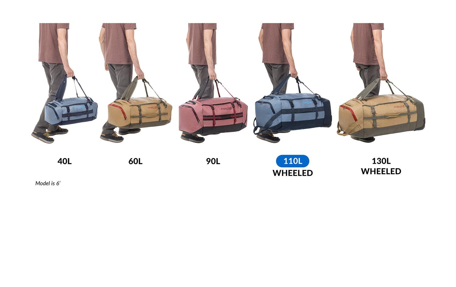 Duffle Bag Cargo Hauler Wheeled 110 l Rot<br>Wasserabweisender Dufflebag