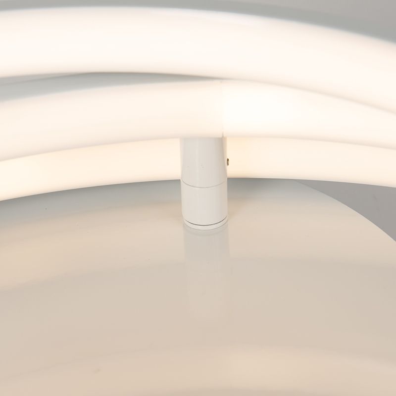 Moderne plafondlamp wit incl. LED en dimmer- Rondas
