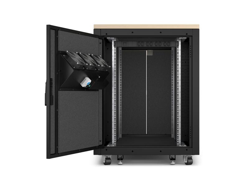 APC Netzwerkschrank NetShelter CX AR4017IA Soundproof 17HE APC NetShelter Soundproof Serverschrank, 17HE, 230V, 1000H x 750W x 1134D mm, Ahorn