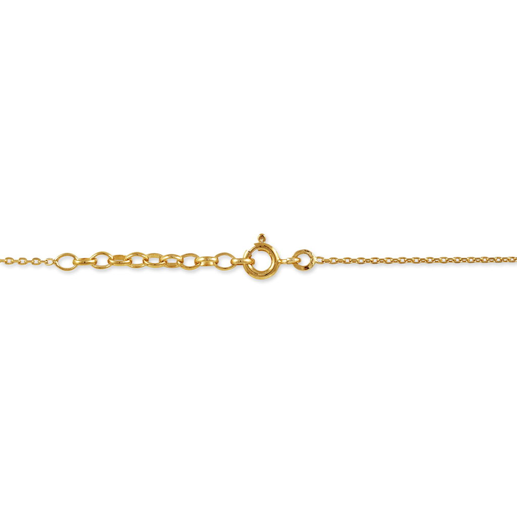 Collier Dyanah Plaque Or Jaune Oxyde De Zirconium