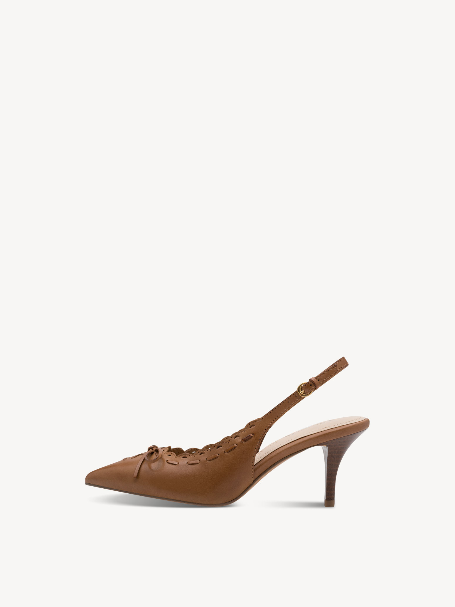 Leren Slingpumps - bruin