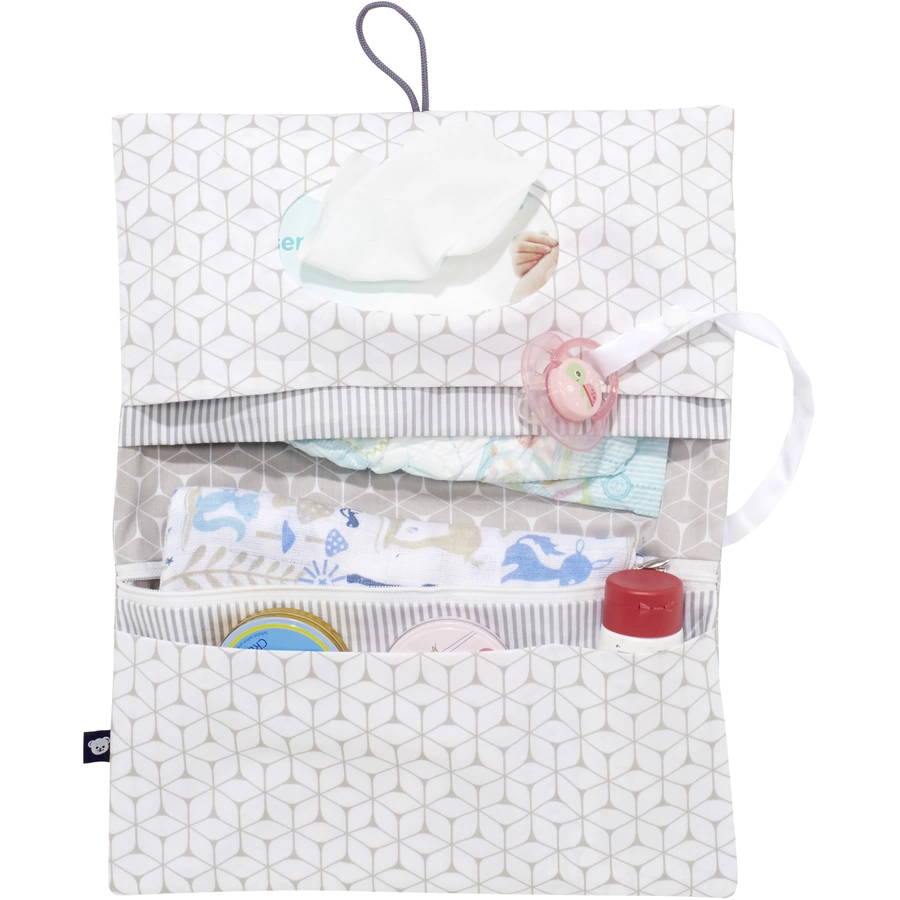 Alvi Windeltasche, Raute taupe