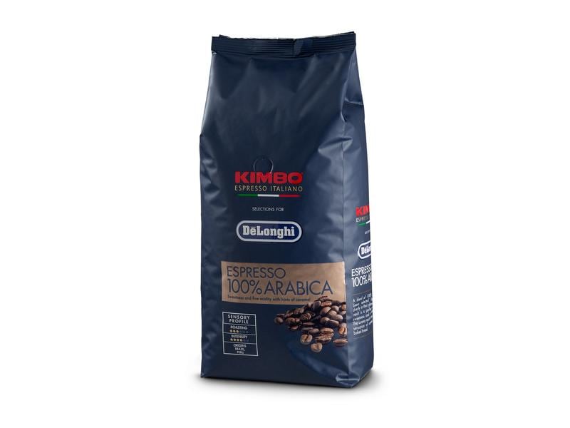 De'Longhi Kaffeebohnen Kimbo Espresso Arabica 1 kg Aromatische Kaffeebohnen für genussvollen Kaffee