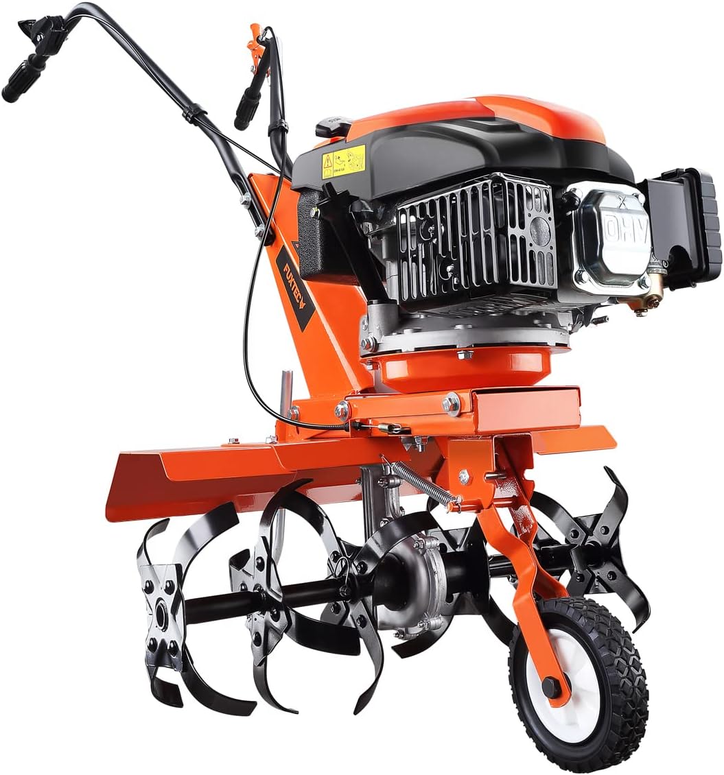 FUXTEC Benzin Gartenfräse Set FX-AF1139 inkl Breitenerweiterung Motorhacke Ackerfräse Bodenfräse Bodenhacke Kultivator mit Räder 139ccm 2,2KW