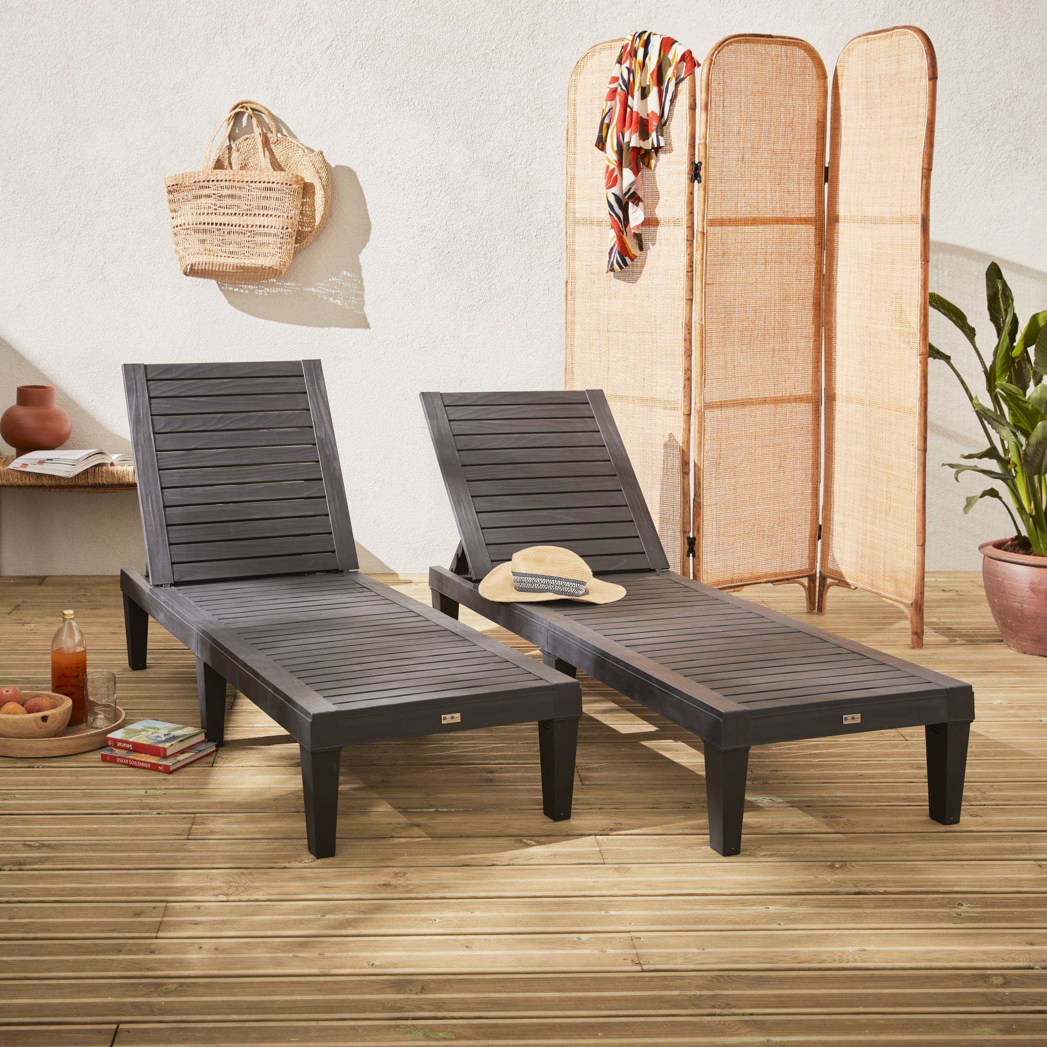 sweeek - Set van 2 verstelbare ligstoelen - PIA