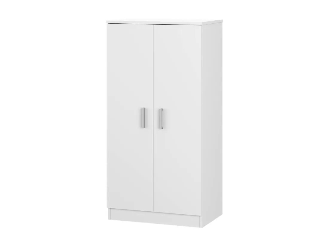 Armoire polyvalente Dbonucc, Armoire auxiliaire avec 2 portes, Armoire à chaussures basse avec 6 étagères, Étagère à chaussures moderne, 55x36h108 cm, Blanc