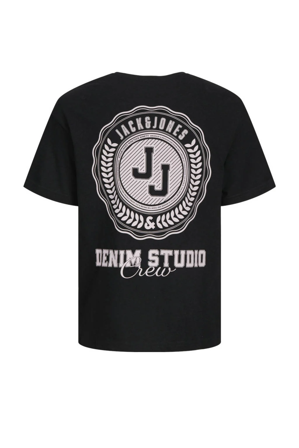 JACK & JONES T-shirt JJSTYD LOOSE GRAPHIC met backprint zwart