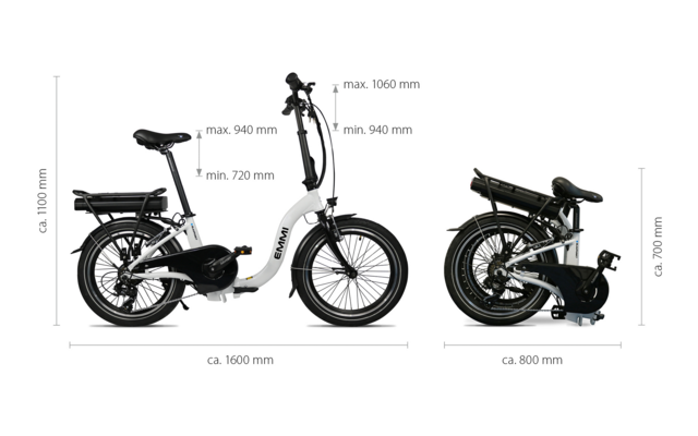 Blaupunkt Emmi faltbares E-Bike 20 Zoll 250W