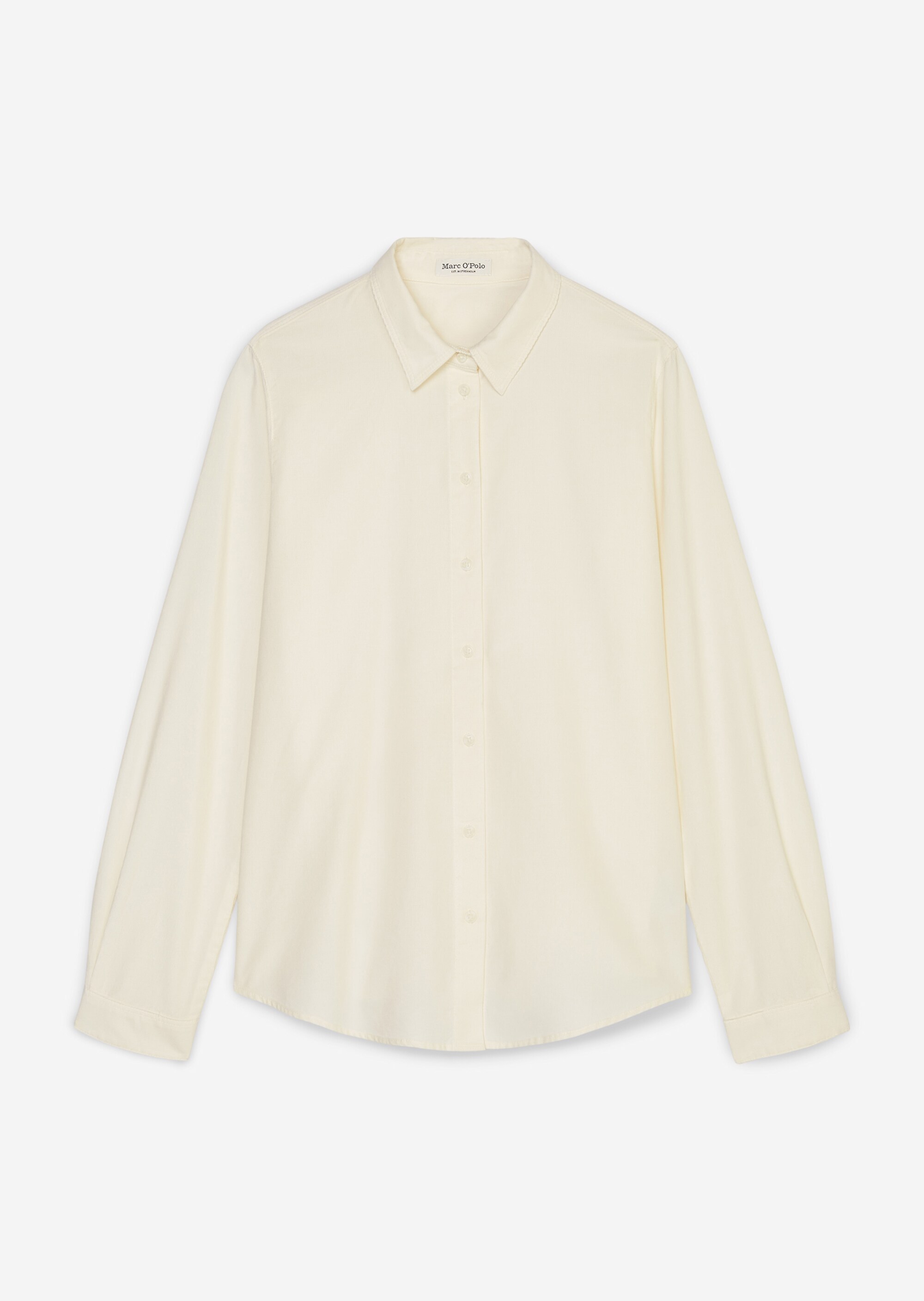 Feincord-Langarm-Bluse regular aus Organic Cotton-Lyocell-Mix