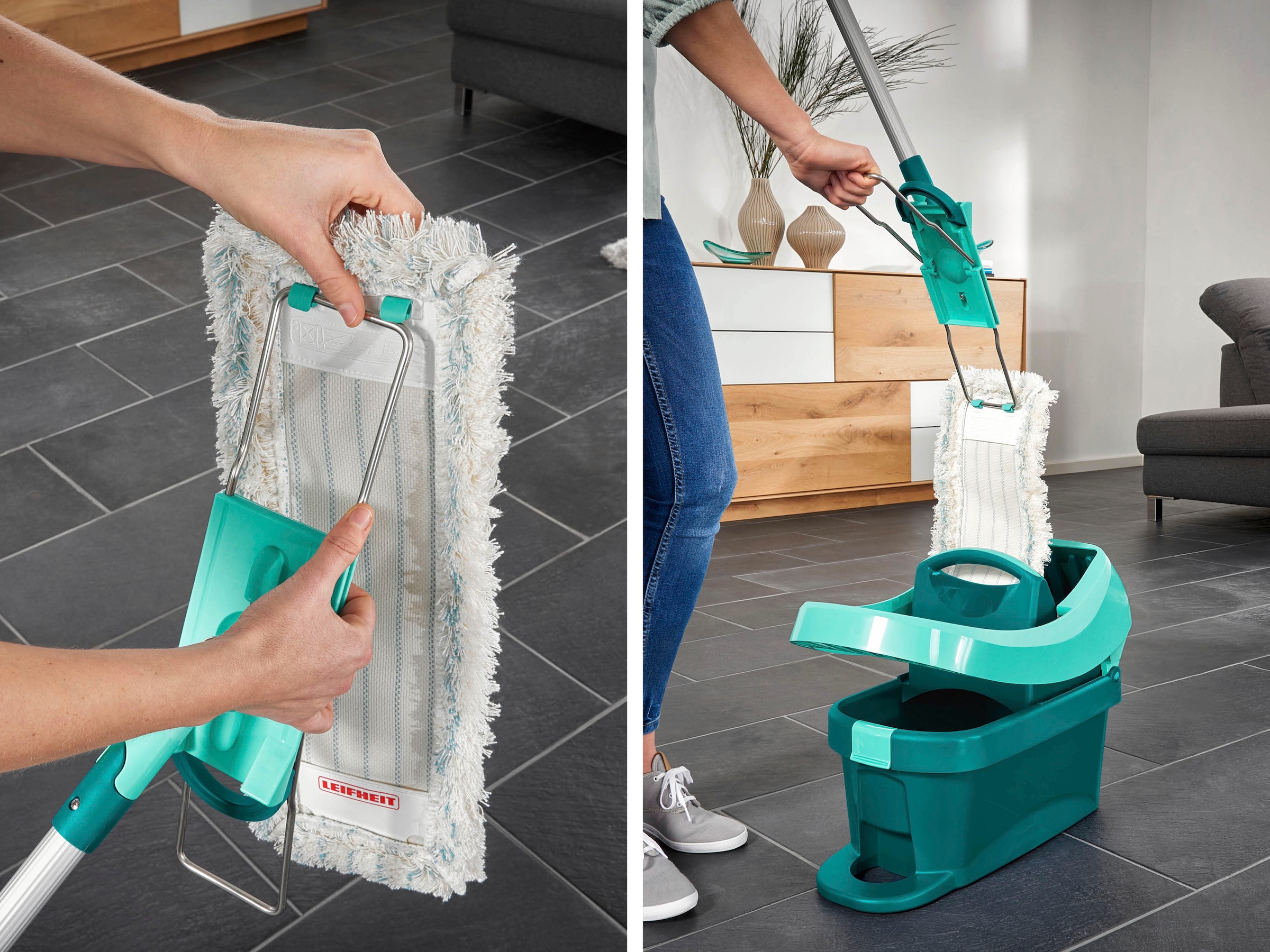 Leifheit Bodenwischer-Set »Profi XL cotton plus Telescope«