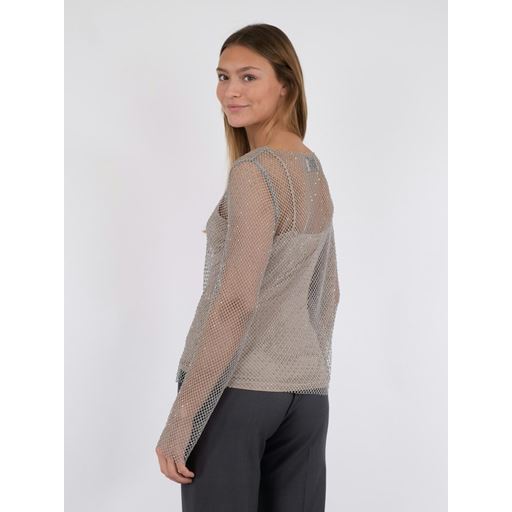 Neo Noir Aimee Stone Bluse, Silver, 36