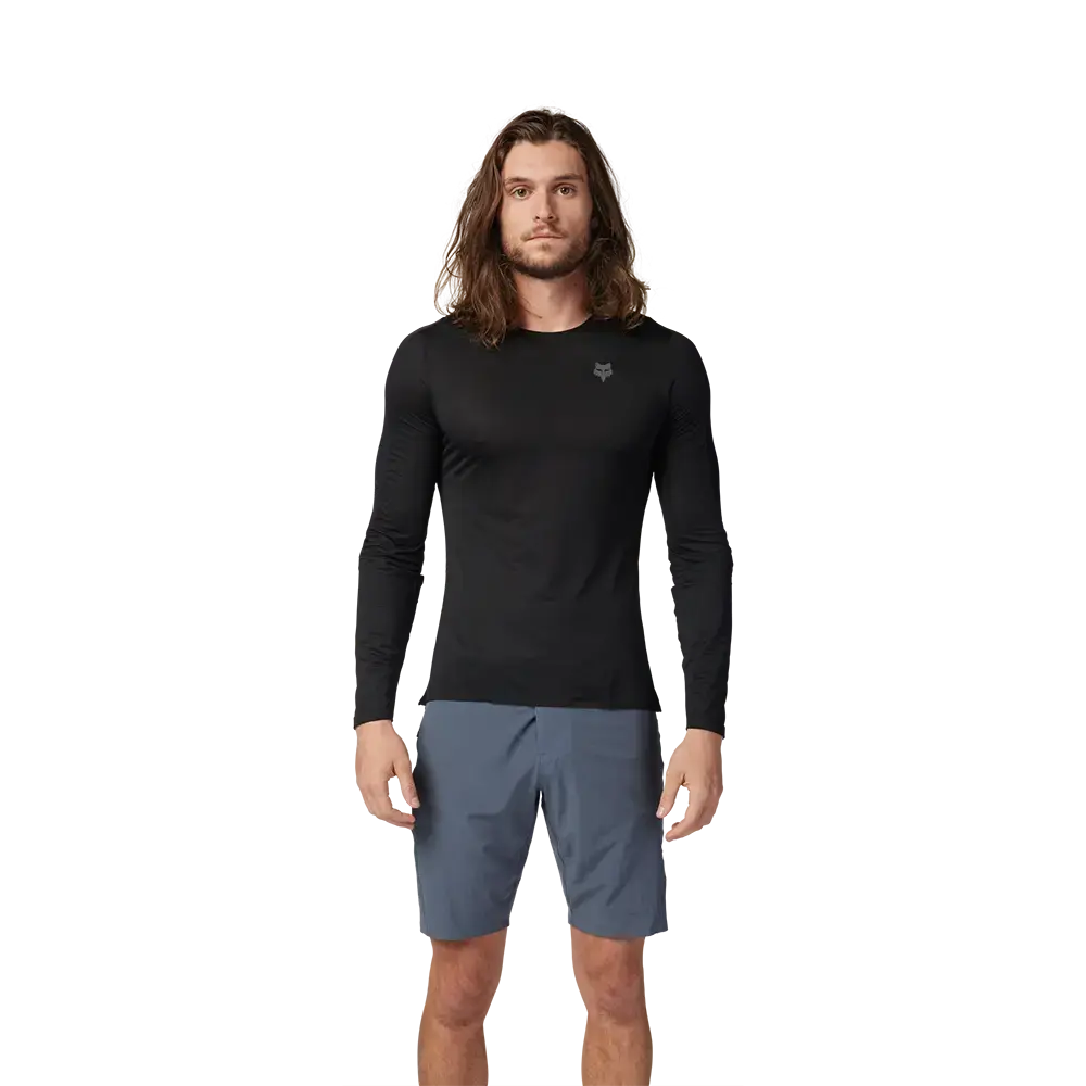 Fox Flexair Ascent MTB Fietsshirt Lange Mouwen Zwart/Zilver Heren