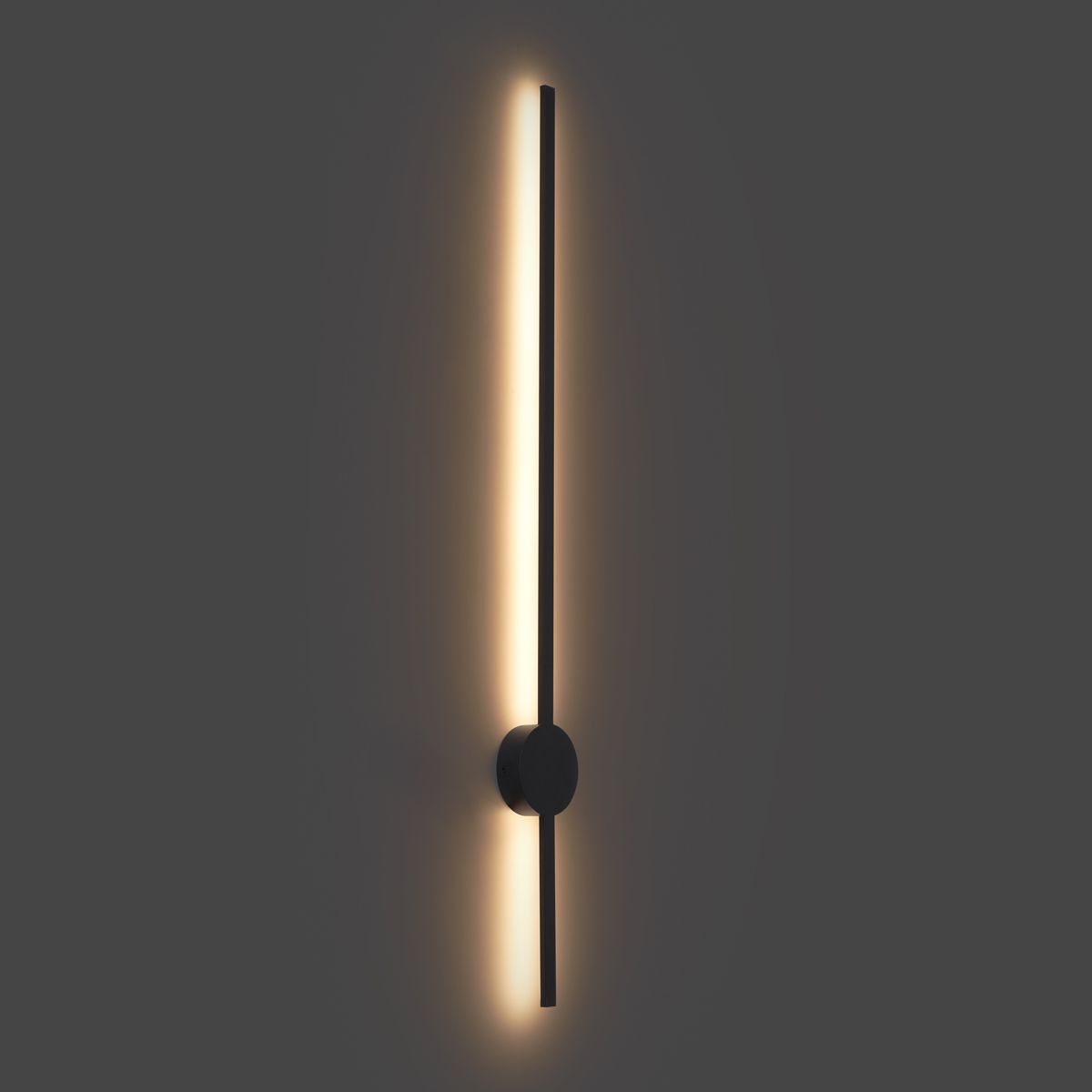 Moderne wandlamp zwart 100cm incl. LED - Clockwise