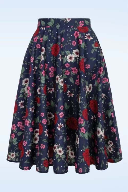 Bunny Camellia rok in blauw