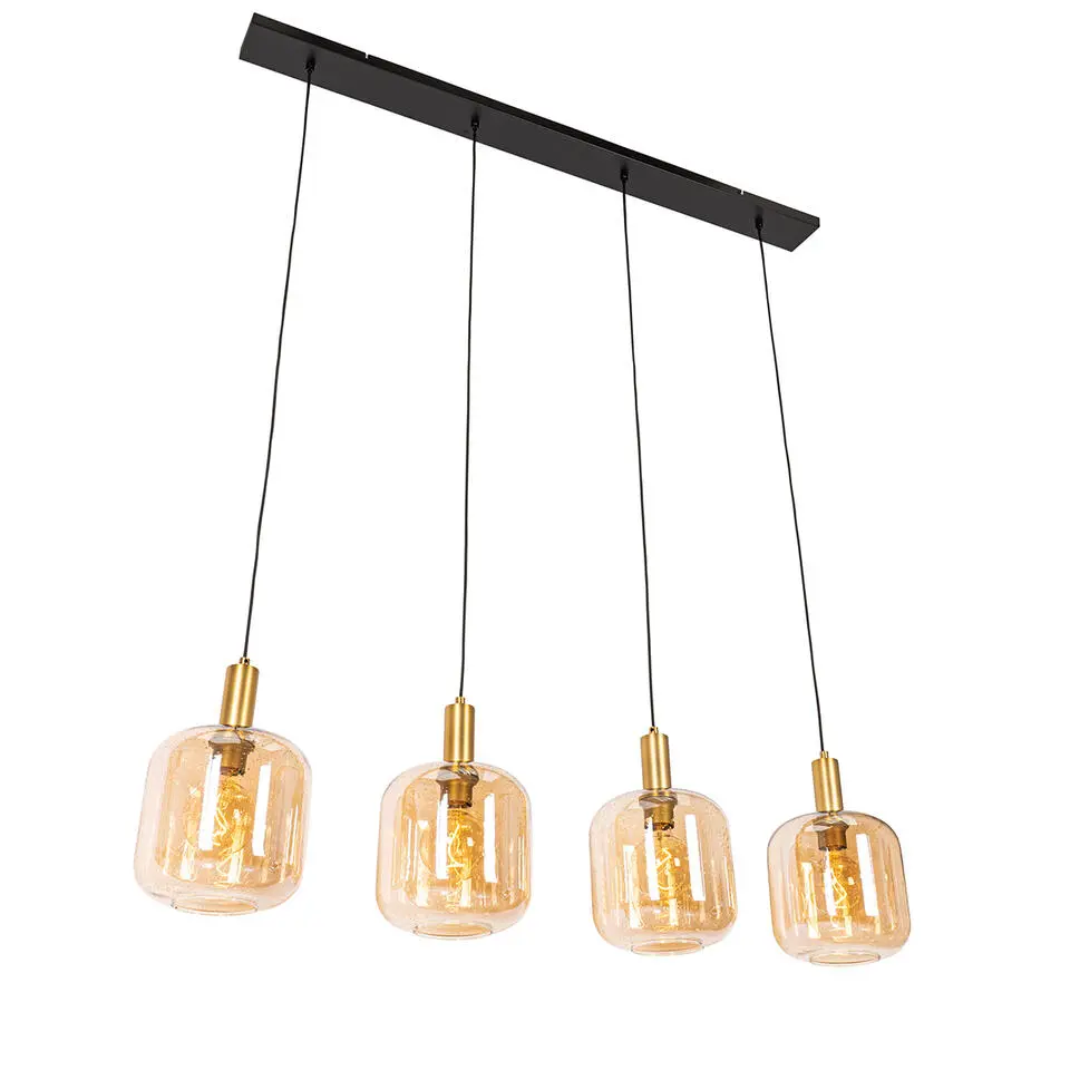Qazqa hanglampen zuzanna oranje e27