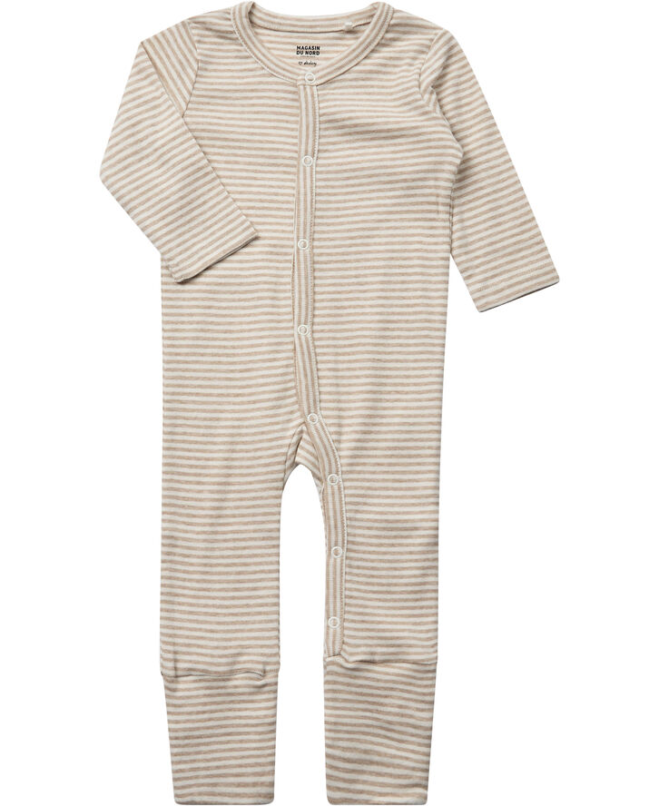 Magasin du Nord Collection Newborn bodysuit GOTS Beige stripe