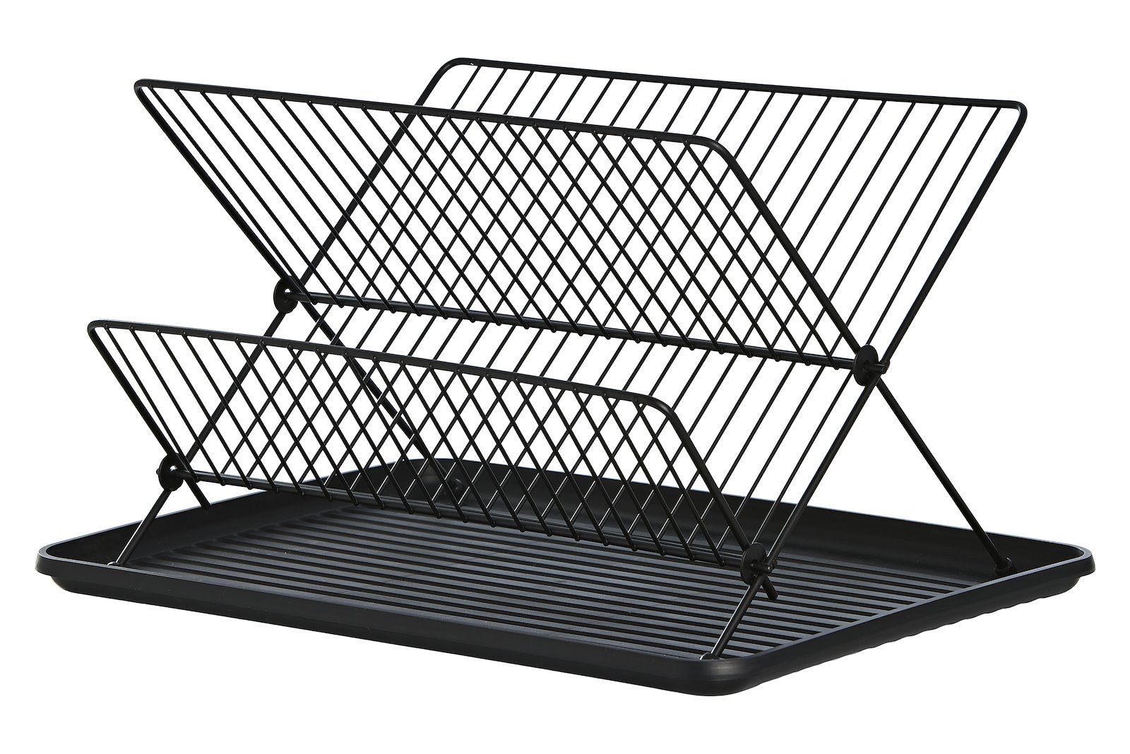 Clean oppvaskstativ Sort metall. B:43 cm