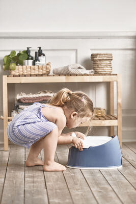 BabyBjörn Smart Potte, Deep Blue/White
