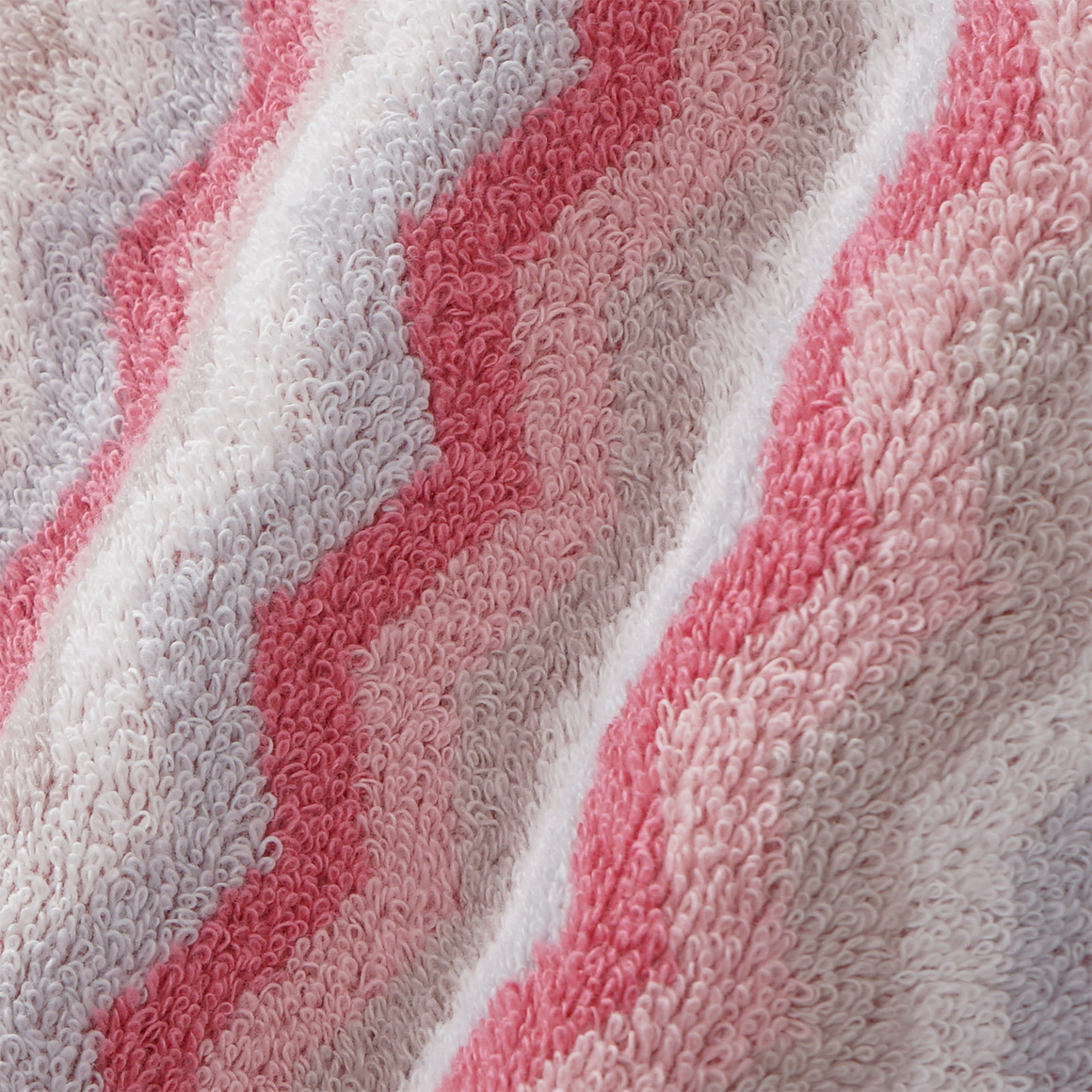 My Home Duschtuch mit Zick-Zack-Muster rosa / beige