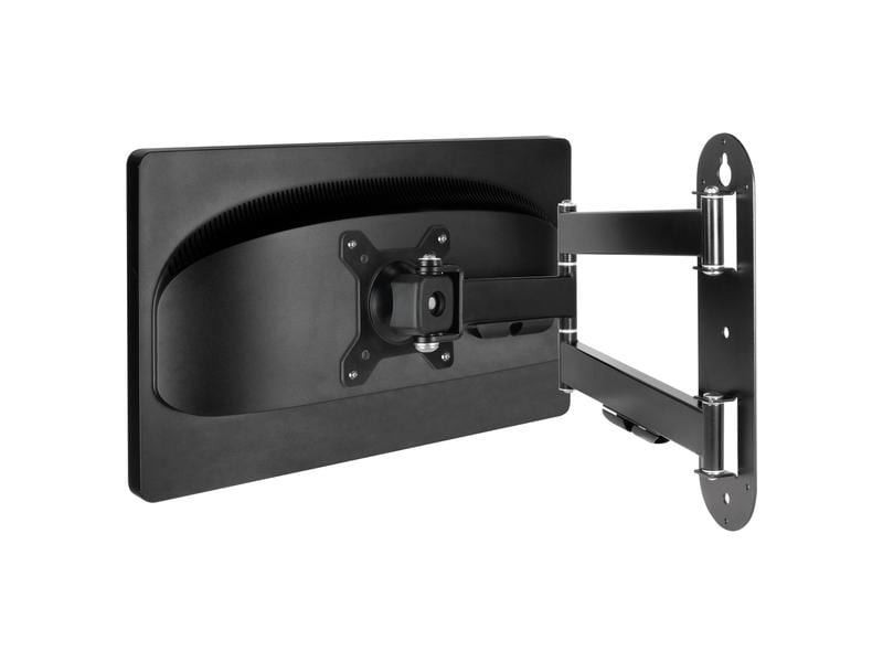 Arctic Cooling Wandhalter W1C bis 18 kg – Schwarz Monitor-Wandhalterung mit beweglichem Gelenkarm