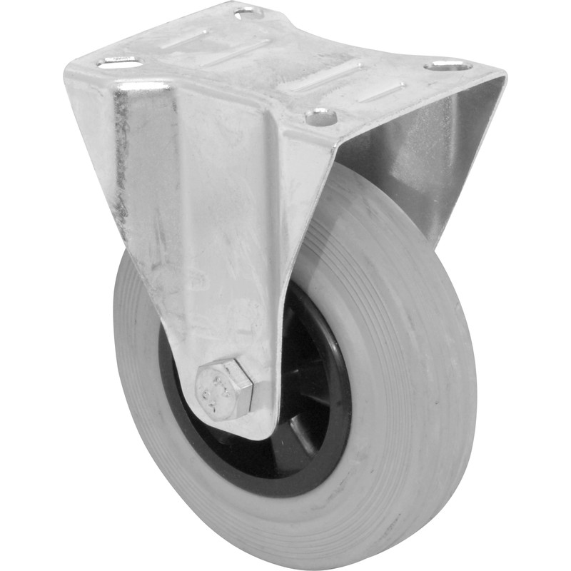 Rubberen bokwielen 125mm 100kg