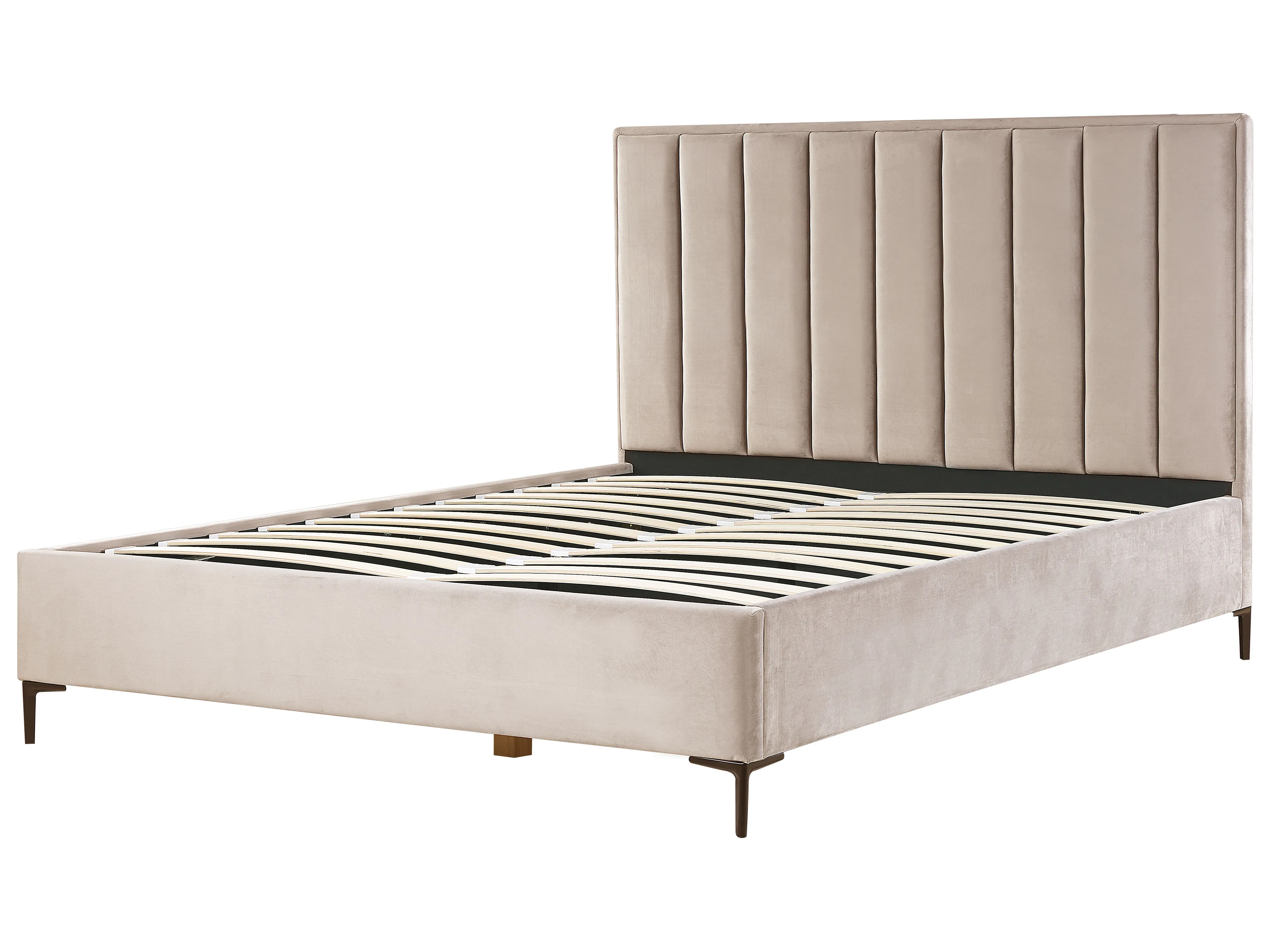 Slaapkamerset Fluweel SEZANNE 180 x 200 cm Taupe