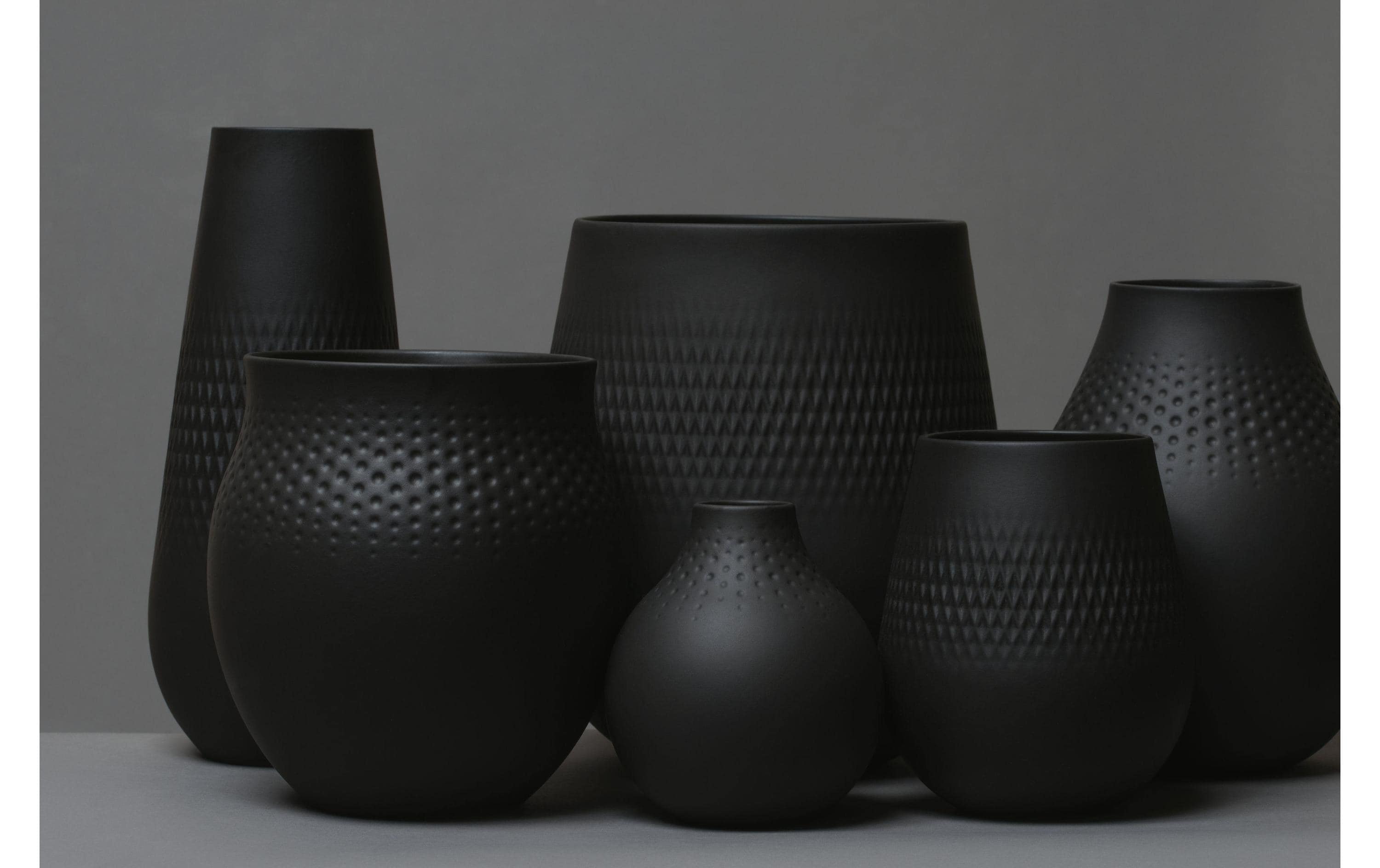 Vase Collier Perle No. 1, SchwarzSchwarze Vase