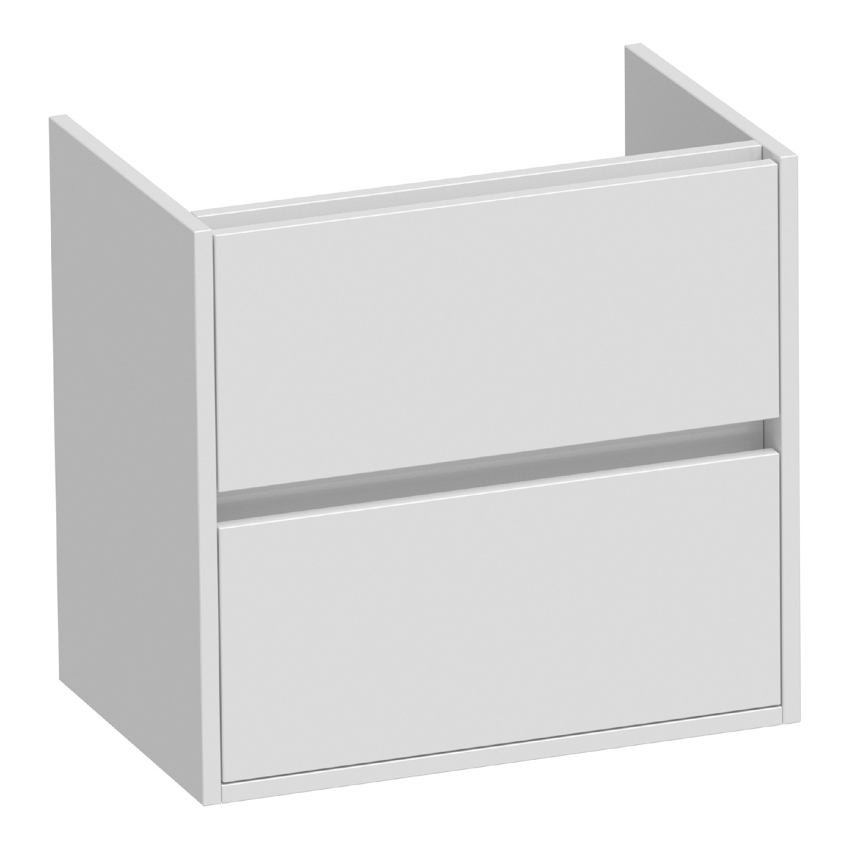 Brauer Adore onderkast ondiep 60cm met 2 softclose lades wit glans