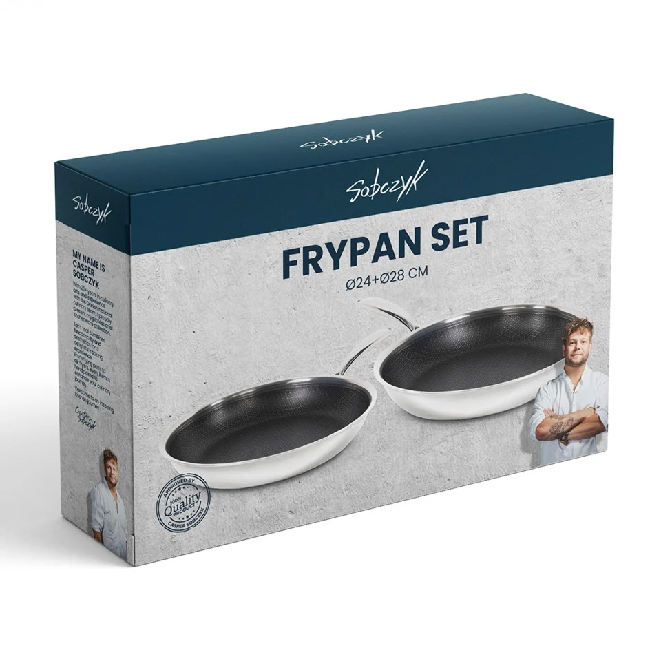 Sobczyk - Hybrid pander - Stål/sort - 24 cm & 28 cm