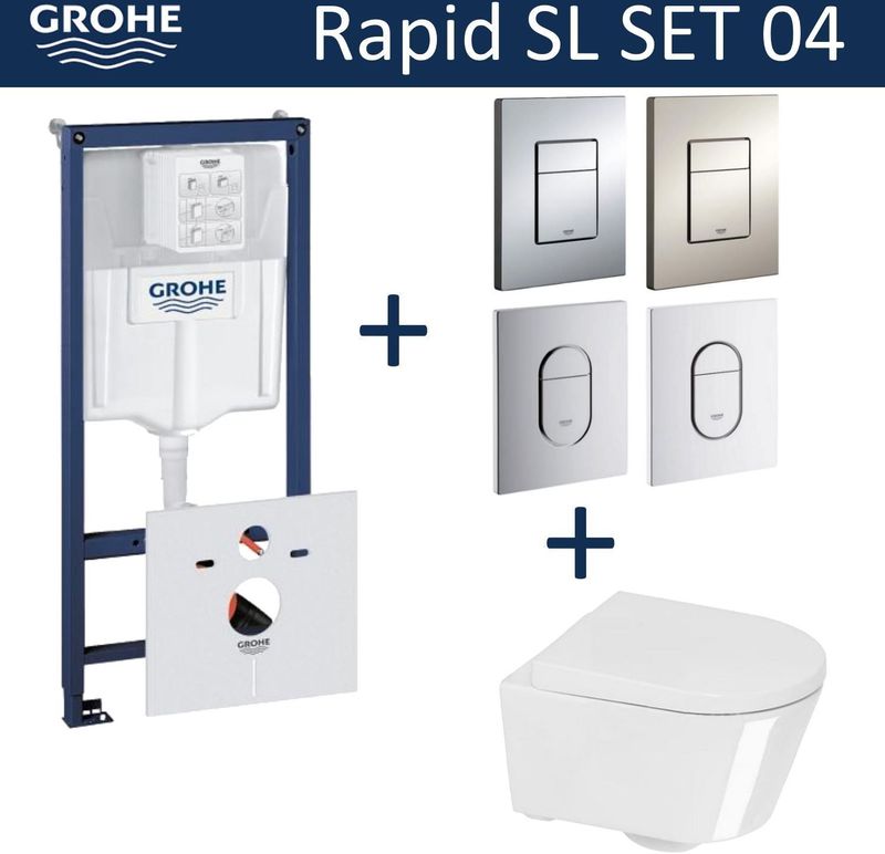 Grohe - Rapid SL - Toiletset - Compact - Met Grohe Arena of Skate Drukplaat