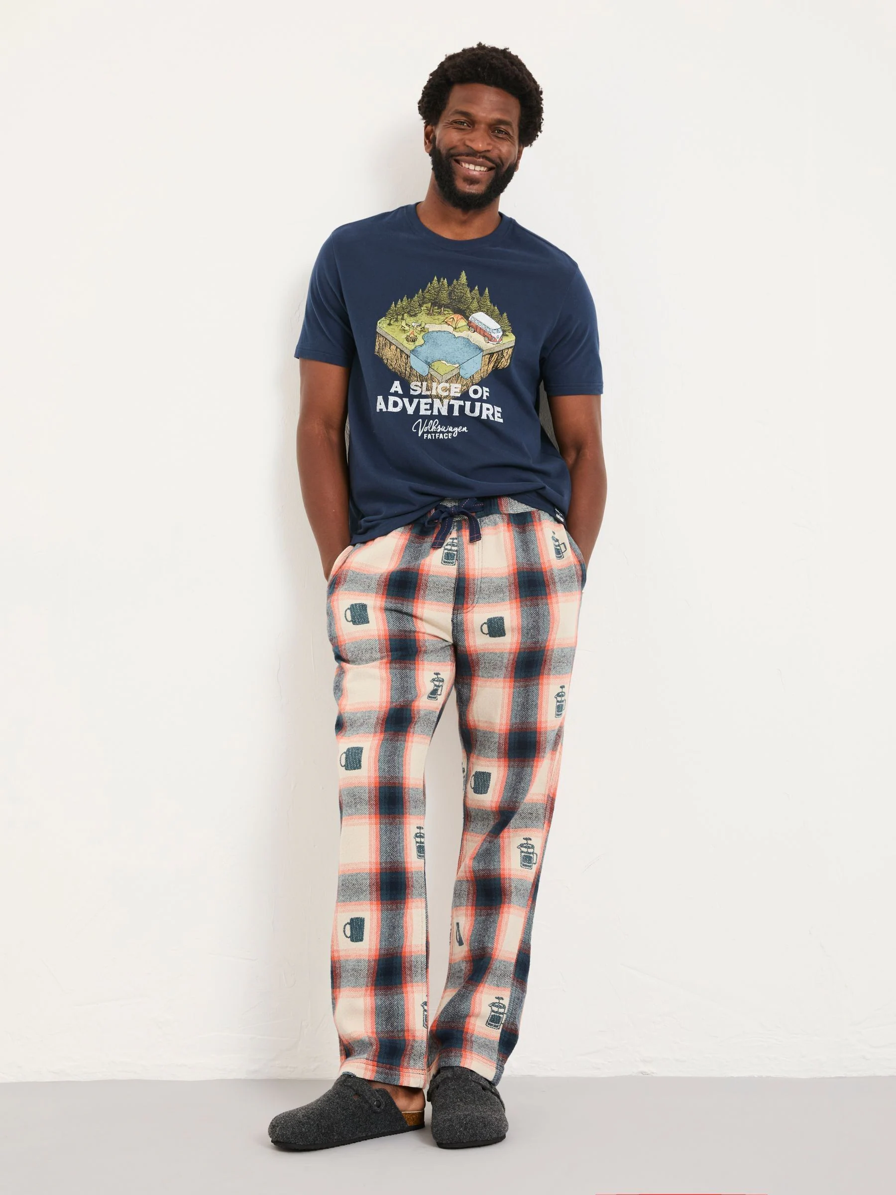 FatFace Coffee Jacquard Pyjama Bottoms