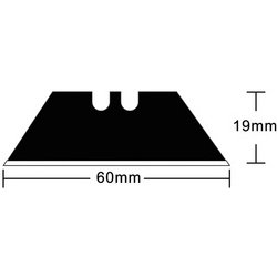 Lame de rechange, largeur: 19 mm, 60 degrés, noir