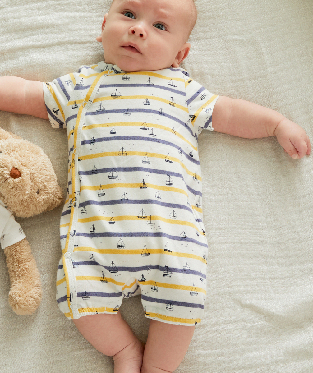 LE DORS BIEN SHORT RAYÉ EN COTON BIOLOGIQUE