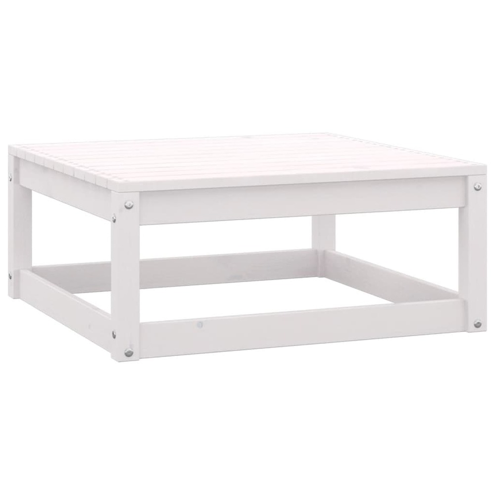 Salon de jardin meuble d'extérieur ensemble de mobilier 13 pièces avec coussins blanc bois de pin massif