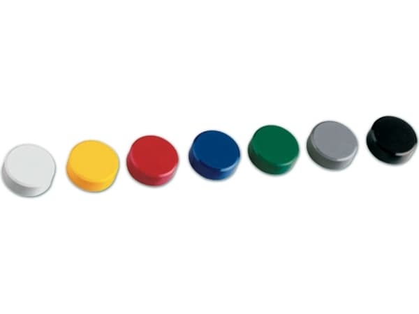 MAUL holdemagnet, rund, diameter: 15 mm, høyde: 7 mm assortert, holdekraft: ca. 170 g / 0,17 kg / 1,7 N - 1 stk (61751-99)