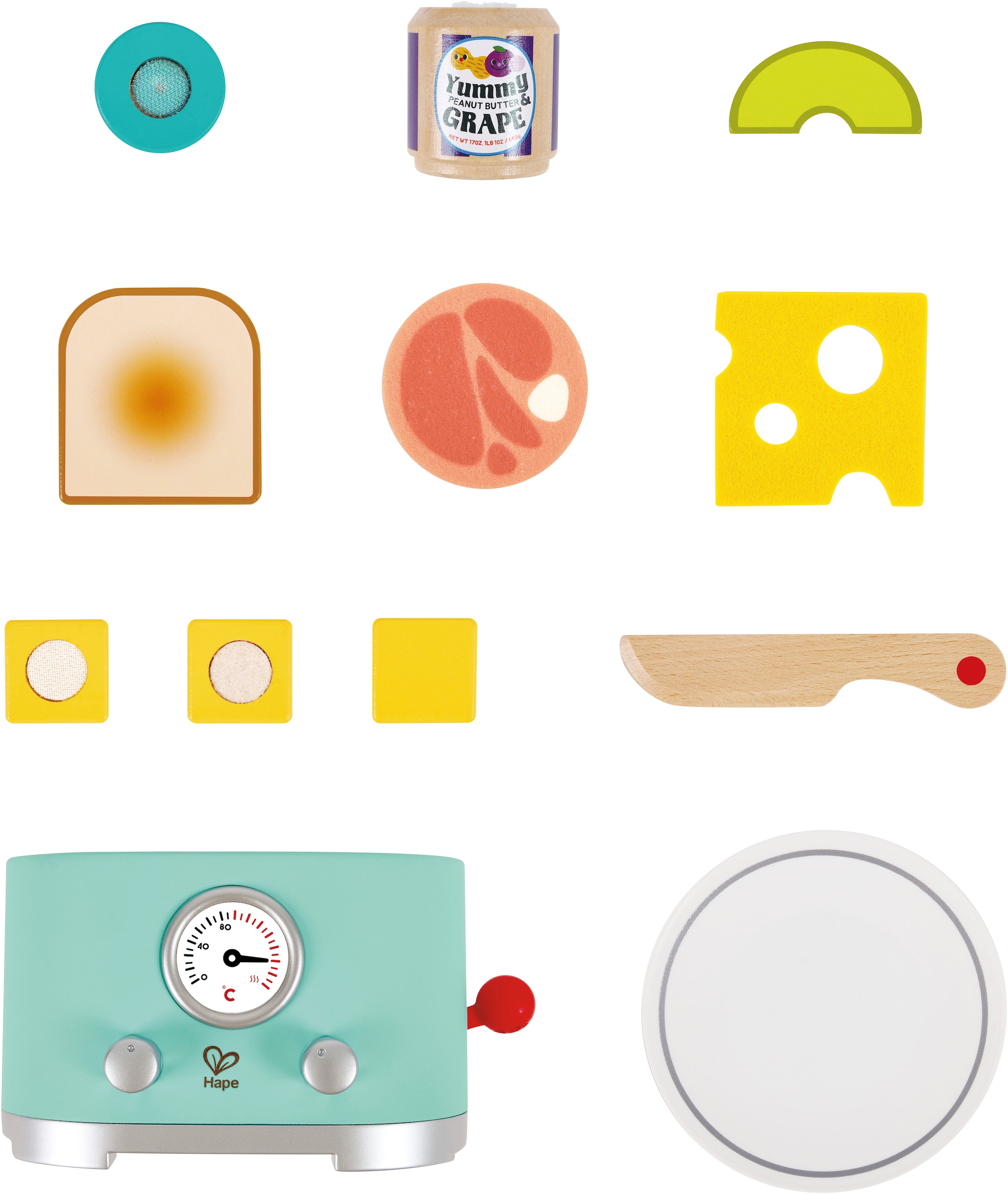Hape Kinder-Toaster »Kling, Pop-Up-Toaster-Set« aus Holz