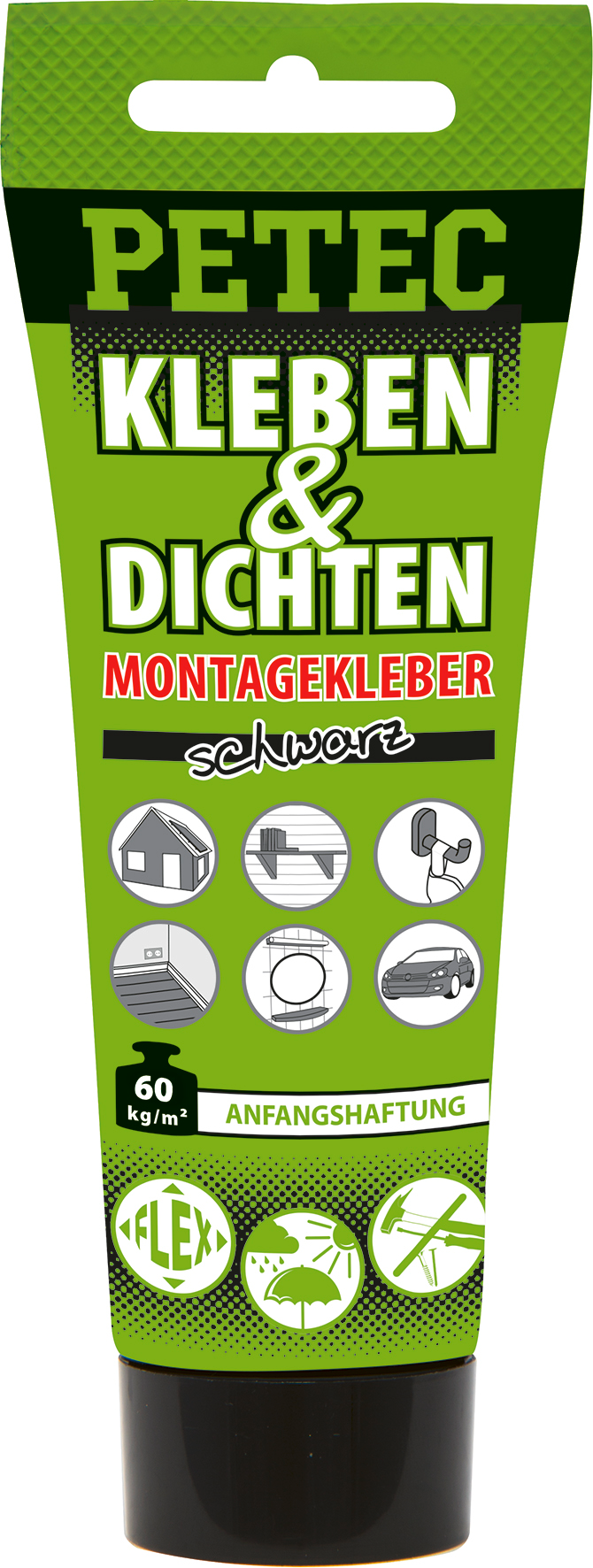Petec Kleben und Dichten Montagekleber schwarz 80 ml