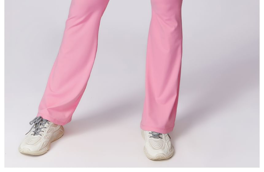 Skinniano - Hoge taille effen bootcut joggingbroek